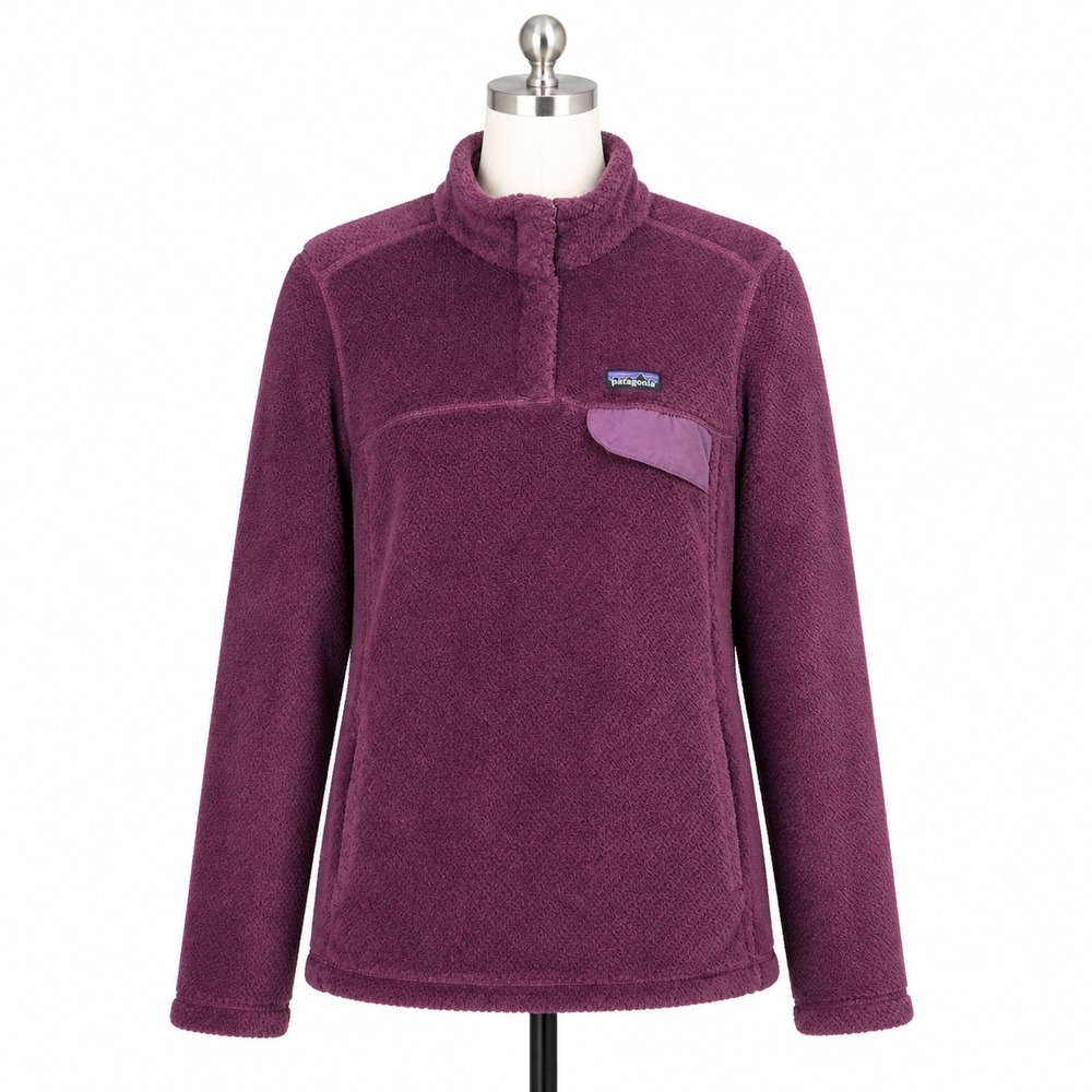 Patagonia Re-Tool Snap-T Pullover Womens Large Purple Fleece Polartec Gorpcore
